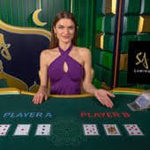 ovo88bet No Commission Baccarat live dealer table with card layout and betting area